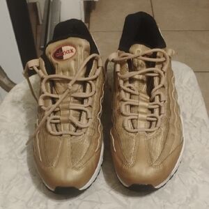 Nike Gold Air Max Sneakers